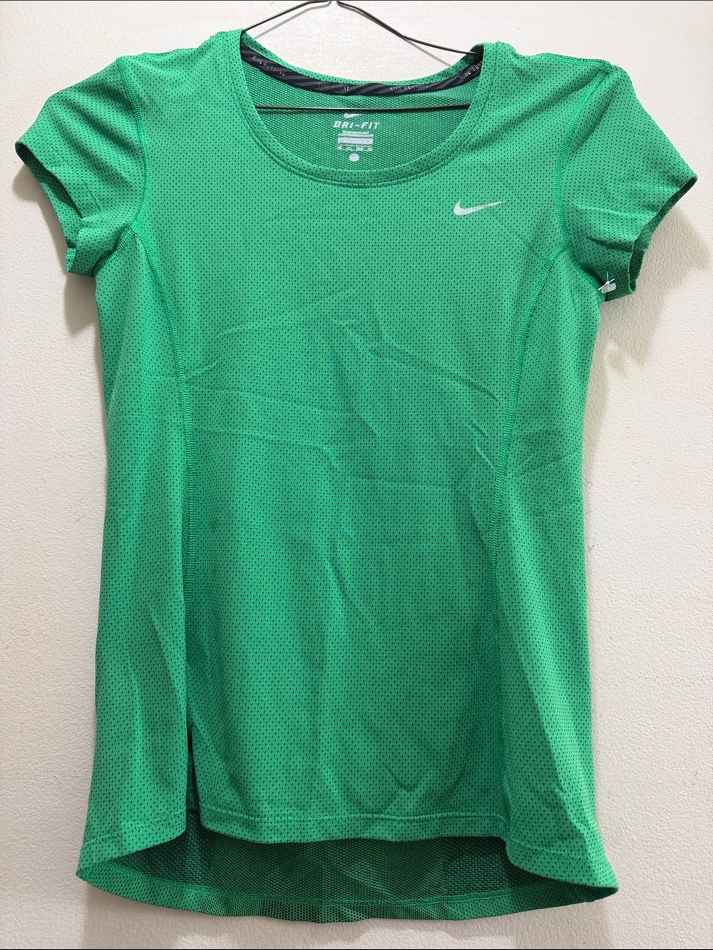 Nike Green Mesh Dri-FIT Short Sleeve Top Sz XS